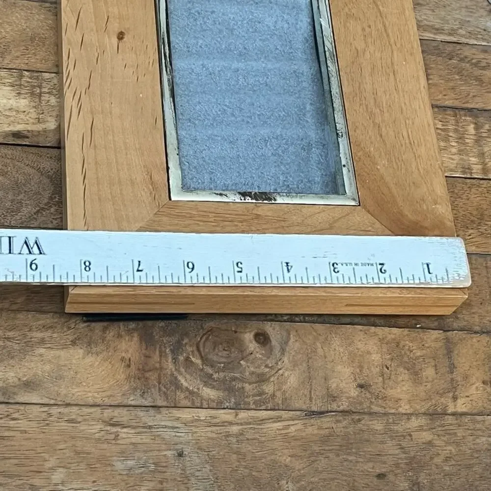 Photo Frame Natural Wood Metal 4 x 6